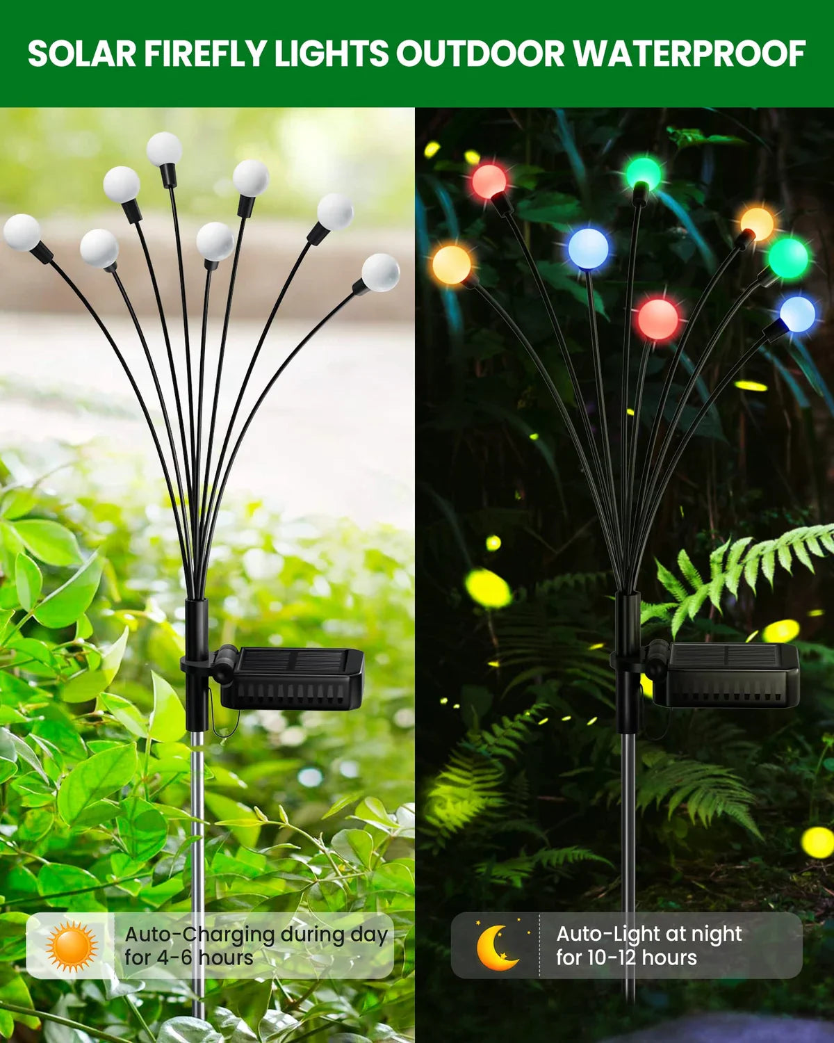 Waterproof Solar Powered Firefly Light